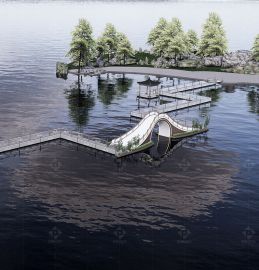 古浮橋：雲夢橋